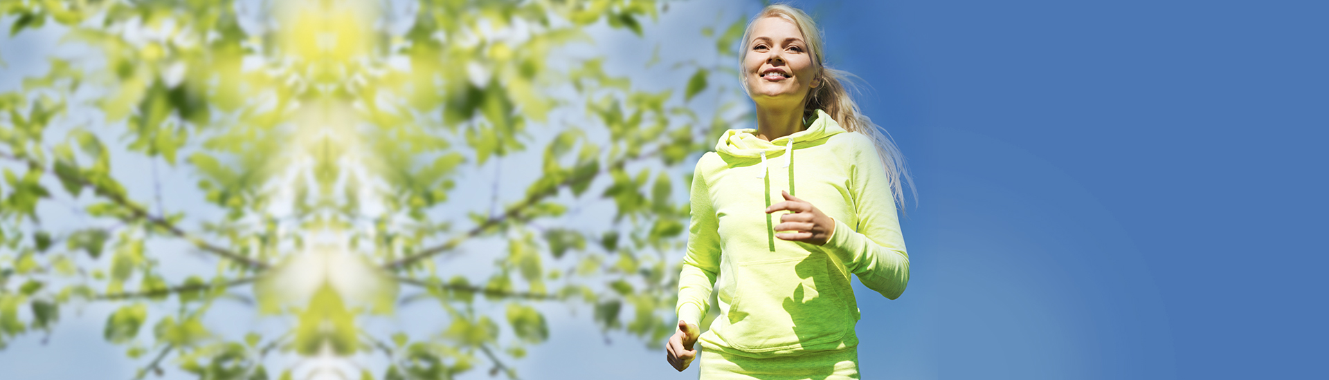 Happy Woman Jogging
